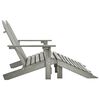 vidaXL Καρέκλα Κήπου Adirondack Διθέσια Γκρι Ξύλο Ελάτης & Υποπόδιο