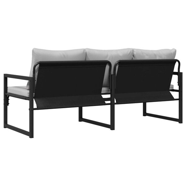 vidaXL Παγκάκι κήπου Μαύρο 61 x 72.5 x 71 εκ. Ατσάλι