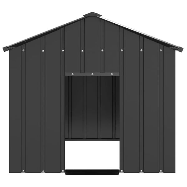 vidaXL Σπιτάκι σκύλου με οροφή 113x153x101 cm Γαλβανισμένος χάλυβας