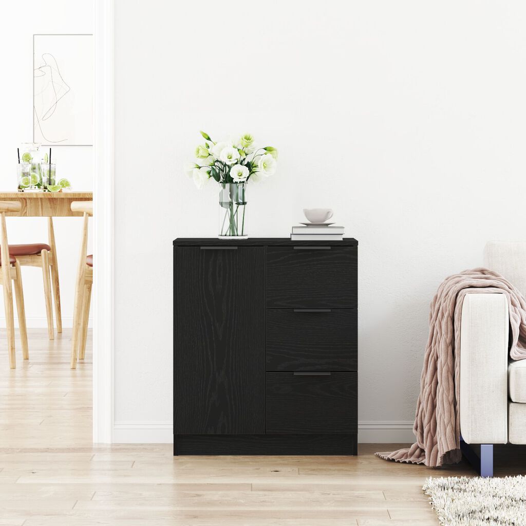 vidaXL Μαύρος Διπλωμένος Μπουφές 60x30x70 εκ. Κατασκευασμένος από Επεξεργασμένο Ξύλο