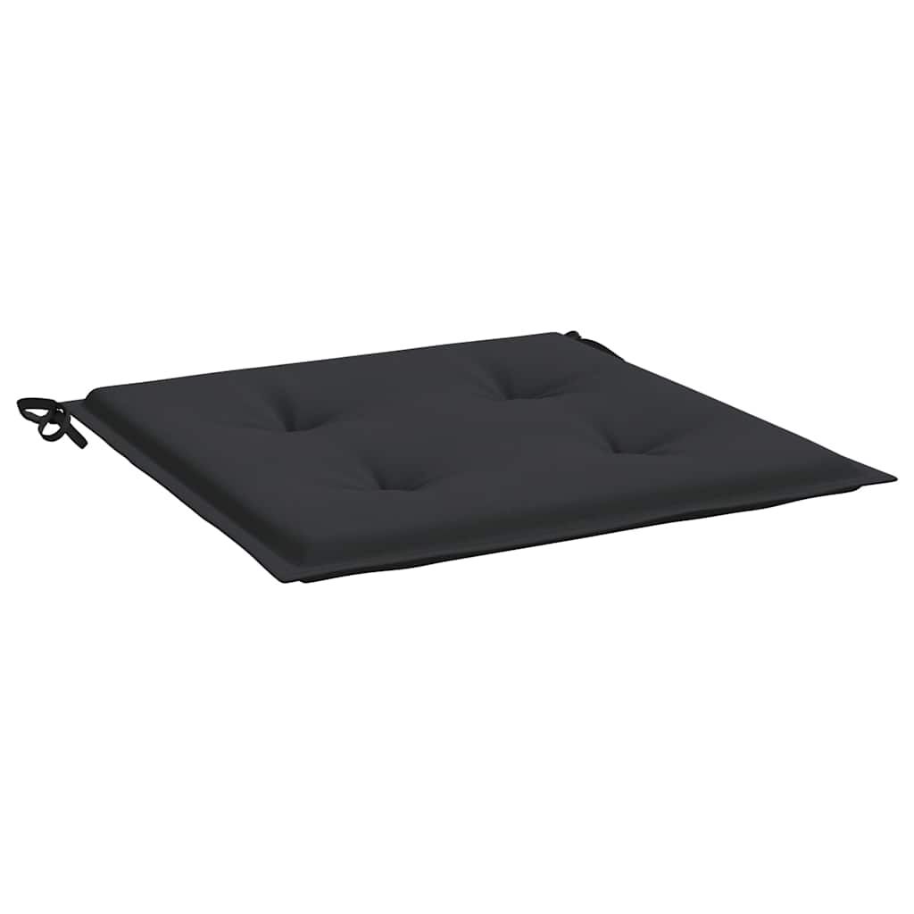 vidaXL Μαξιλάρια Καρέκλας Κήπου 4 τεμ. Μαύρα 50x50x4 εκ. Oxford Ύφασμα