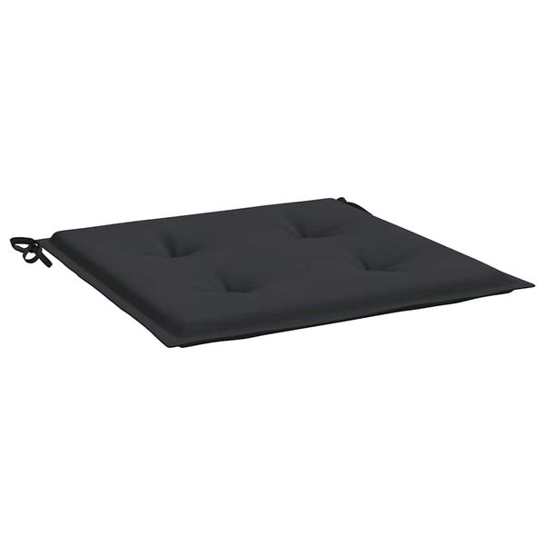 vidaXL Μαξιλάρια Καρέκλας Κήπου 4 τεμ. Μαύρα 50x50x4 εκ. Oxford Ύφασμα