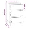 vidaXL Κομοδίνο Γκρι Sonoma 40x35x70 εκ. από Επεξεργασμένο Ξύλο