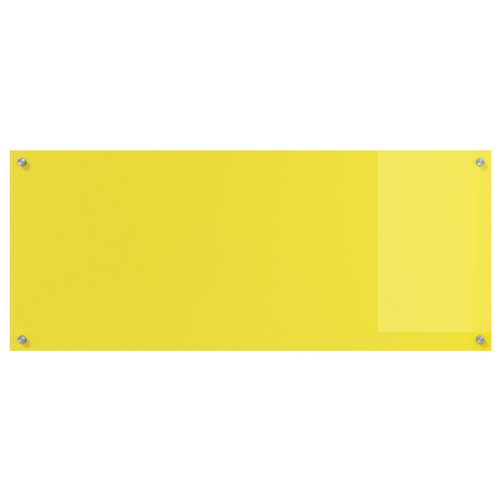 vidaXL Κουζίνα Πίσω Παραθυρόφυλλο Κίτρινο 120x50x0,6 εκ. Θερμαινόμενο Γυαλί