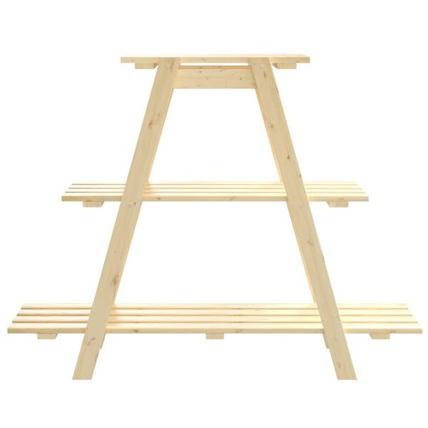 vidaXL Ραφιέρα Λουλουδιών 101 x 23 x 79 εκ. από Μασίφ Ξύλο Πεύκου