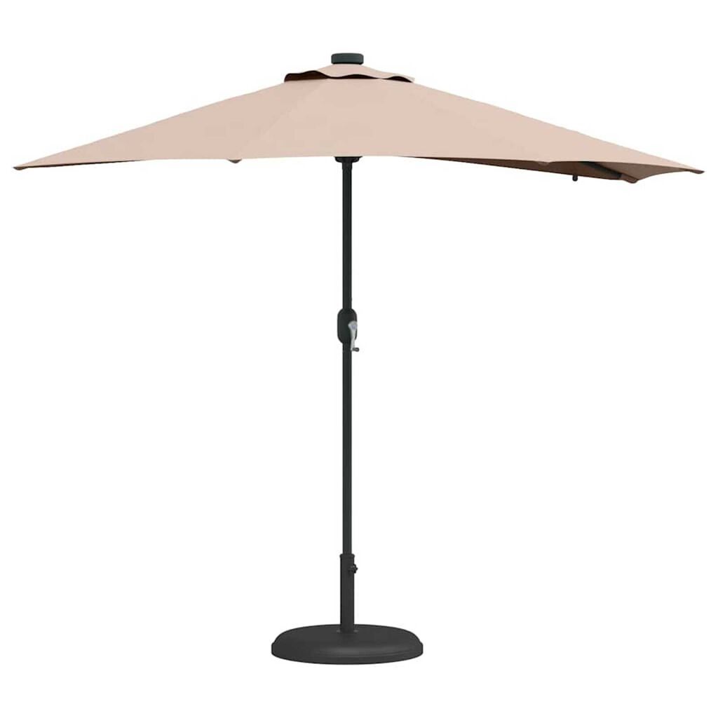 vidaXL Ομπρέλα Κήπου Taupe 294 x 150 x 223 εκ ύφασμα