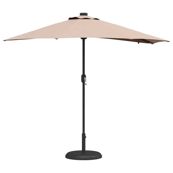 vidaXL Ομπρέλα Κήπου Taupe 294 x 150 x 223 εκ ύφασμα