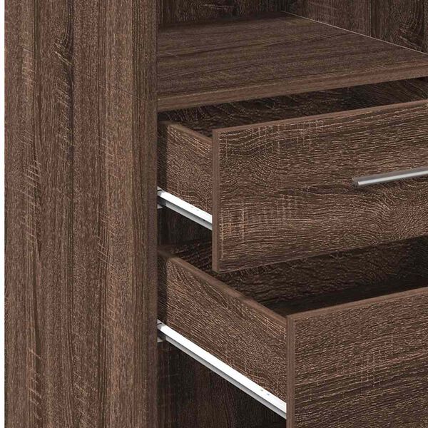 vidaXL Ντουλάπι Καφέ Δρυς 50x42,5x124 εκ. από Επεξεργασμένο Ξύλο