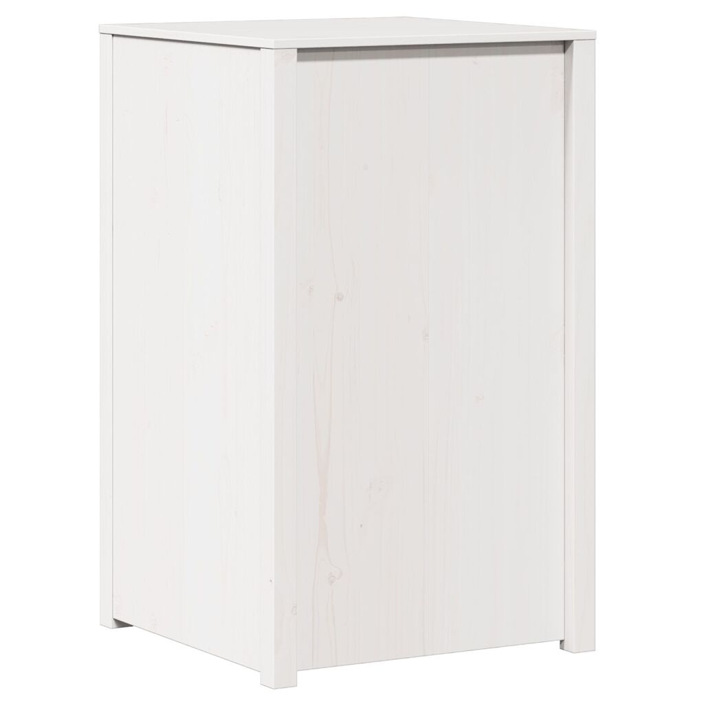vidaXL Ντουλάπι εξωτερικής κουζίνας Λευκό 55x55x92 εκ. Μασίφ ξύλο πεύκου
