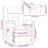 vidaXL Καρέκλα μασάζ με μαξιλάρι Taupe 70.5 x 96.5 x 95 cm ύφασμα