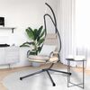vidaXL Κρεμαστή καρέκλα αυγό Taupe 94 x 107 x 196.5 εκ. Ατσάλι