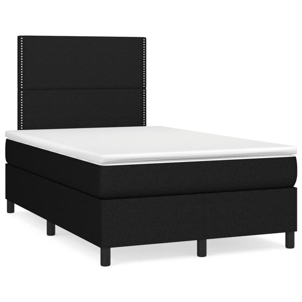 vidaXL &Kappa;&rho;&epsilon;&beta;ά&tau;&iota; Boxspring &mu;&epsilon; &Sigma;&tau;&rho;ώ&mu;&alpha; & LED &Mu;&alpha;ύ&rho;&omicron; 120x190 &epsilon;&kappa;. &Upsilon;&phi;&alpha;&sigma;&mu;ά&tau;&iota;&nu;&omicron;