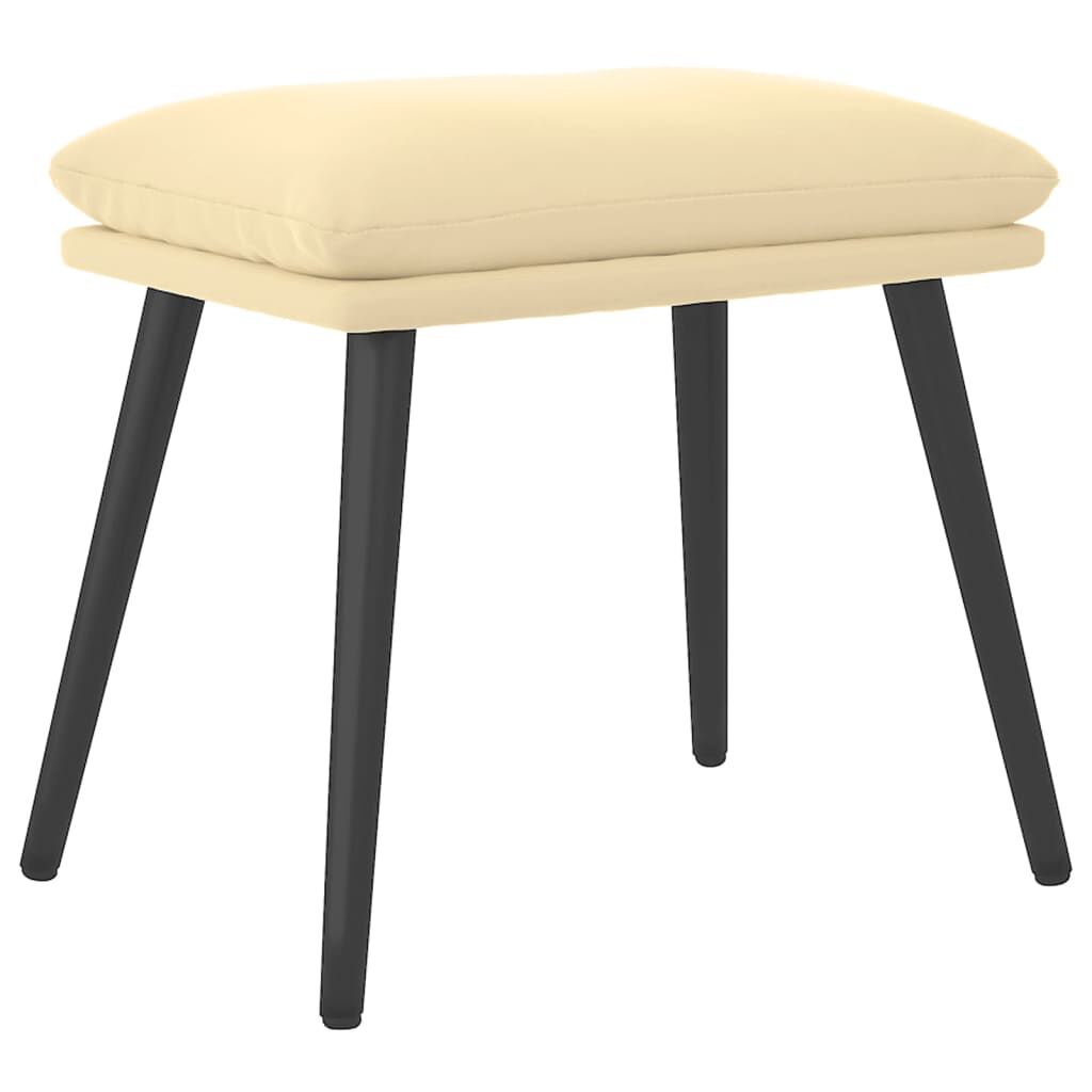vidaXL Υποπόδιο Κρεμ 45x29,5x35 εκ. Βελούδινο