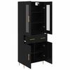 vidaXL Highboard &mu;&epsilon; &sigma;&upsilon;&rho;&tau;ά&rho;&iota; 2 pcs &Mu;&alpha;ύ&rho;&eta; &Omicron;&xi;&upsilon;ά &Epsilon;&pi;&epsilon;&xi;&epsilon;&rho;&gamma;&alpha;&sigma;&mu;έ&nu;&omicron; &xi;ύ&lambda;&omicron;