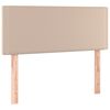vidaXL Κρεβάτι Boxspring με Στρώμα Καπουτσίνο 80x200 εκ. Συνθ. Δέρμα