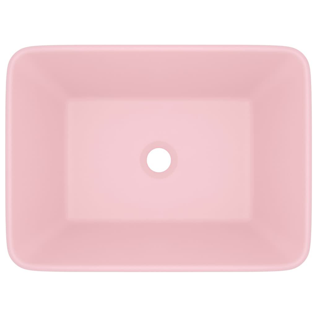 vidaXL Νιπτήρας Πολυτελής Ροζ Ματ 41 x 30 x 12 εκ. Κεραμικός