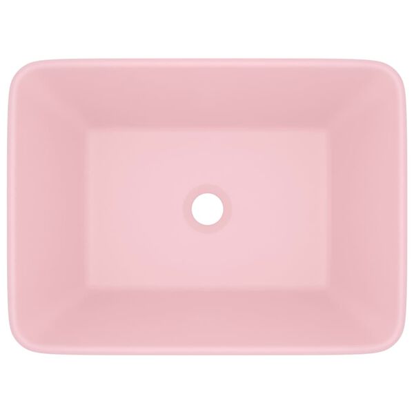 vidaXL Νιπτήρας Πολυτελής Ροζ Ματ 41 x 30 x 12 εκ. Κεραμικός