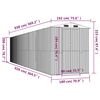 vidaXL Αποθήκη Κήπου Ανοιχτό γκρι 192x938x223 εκ. Γαλβανισμένο Ατσάλι
