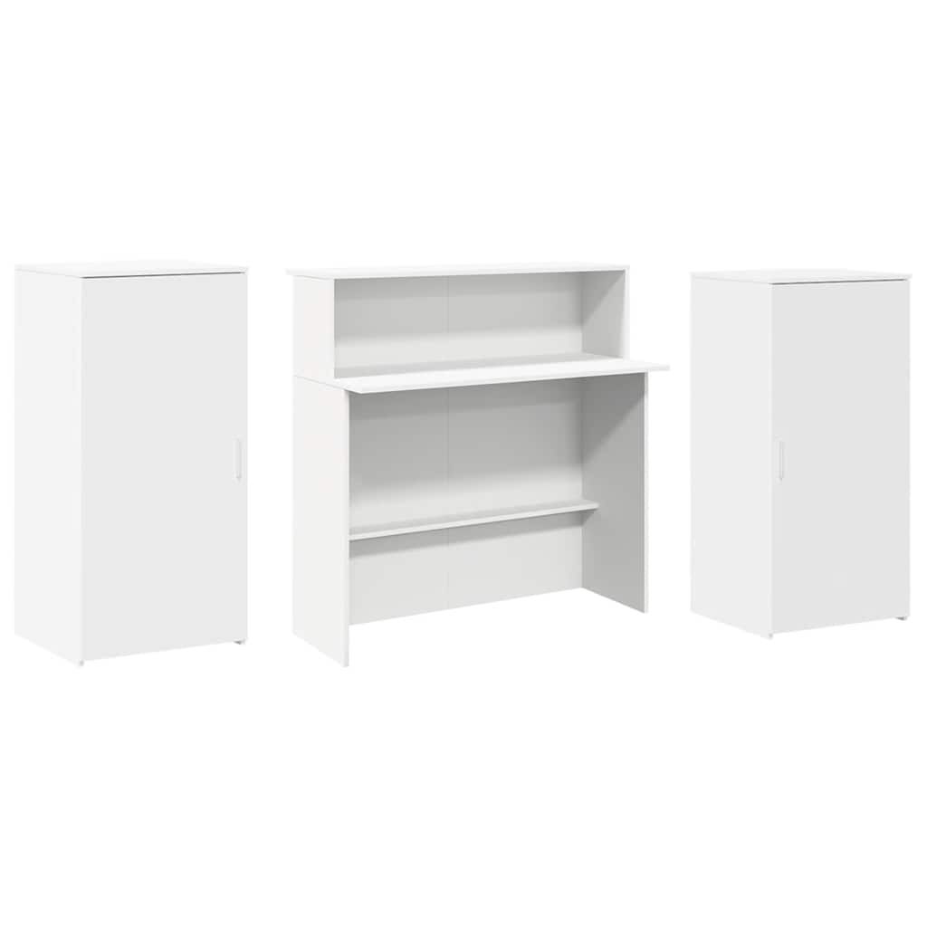 vidaXL Γραφείο υποδοχής Λευκό 200x50x103,5 εκ. Επεξεργασμένο Ξύλο