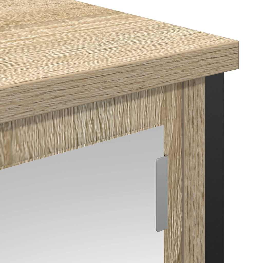 vidaXL Ντουλάπι Μπάνιου με Καθρέφτη Sonoma δρυς 50x21x60 εκ.