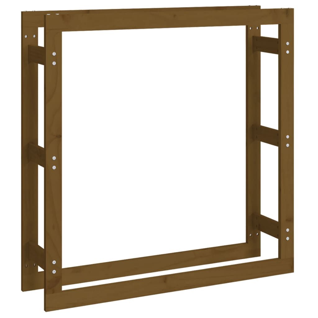vidaXL Ραφιέρα Καυσόξυλων Καφέ Μελί 100x25x100 εκ. Μασίφ Ξύλο Πεύκου