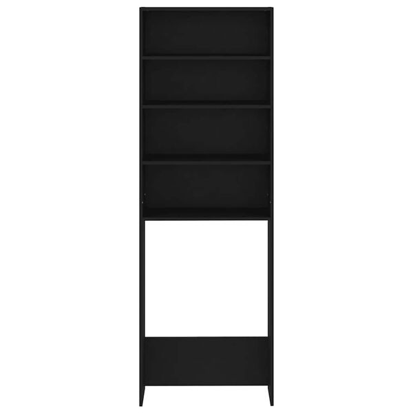 vidaXL Ντουλάπι Πλυντηρίου Μαύρο 64 x 24 x 190 εκ.