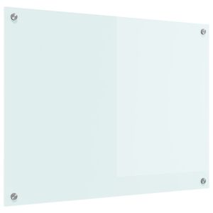 vidaXL Πίσω Πάνελ Κουζίνας Λευκό 80 x 60 x 0,8 εκ σκληρυμένο γυαλί