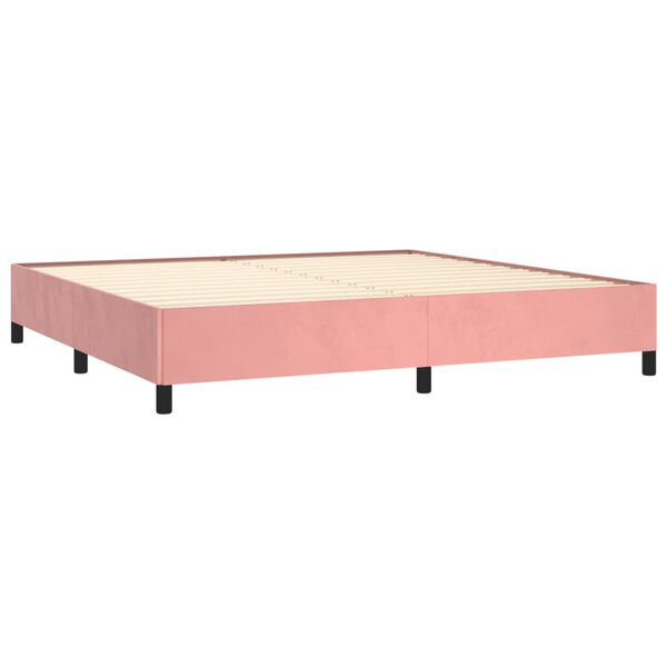 vidaXL &Kappa;&rho;&epsilon;&beta;ά&tau;&iota; Boxspring &mu;&epsilon; &Sigma;&tau;&rho;ώ&mu;&alpha; &Rho;&omicron;&zeta; 200x200 &epsilon;&kappa;. &Beta;&epsilon;&lambda;&omicron;ύ&delta;&iota;&nu;&omicron;
