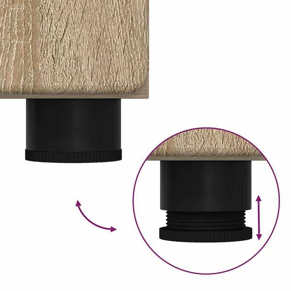 vidaXL Ντουλάπι Μπάνιου με αποθήκευση Sonoma Δρυς 37 x 31.5 x 203 εκ