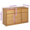 vidaXL Μπουφές SAUDA Δρυς 114x43x75,5 εκ. από Μασίφ Ξύλο Πεύκου