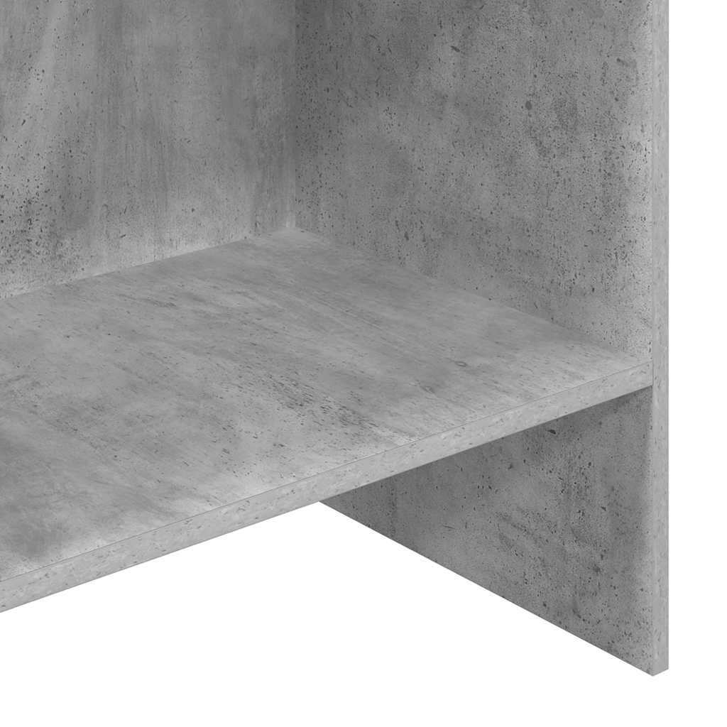vidaXL Βιβλιοθήκη Γκρι Σκυροδέματος 60 x 35 x 180 εκ. από Επεξ. Ξύλο