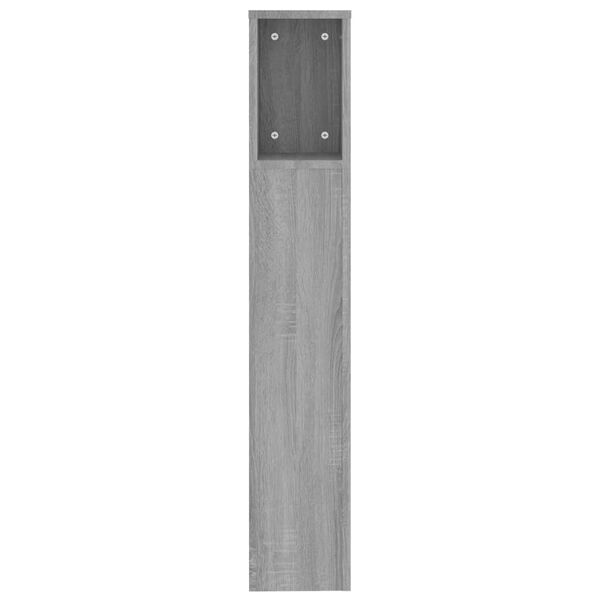 vidaXL Κεφαλάρι Με Αποθηκευτικό Χώρο Γκρι Sonoma 200x18,5x104,5 εκ.