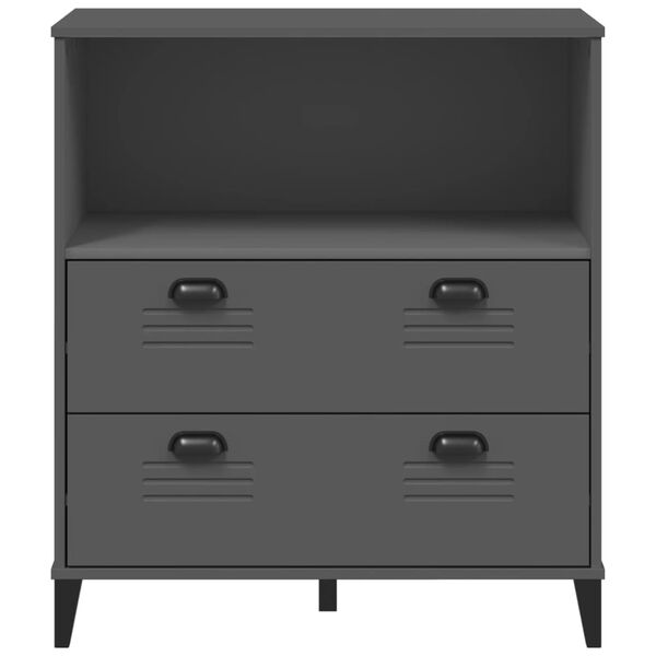 vidaXL Βιβλιοθήκη VIKEN Ανθρακί Γκρι 80x40x90 εκ. από Επεξεργ. Ξύλο