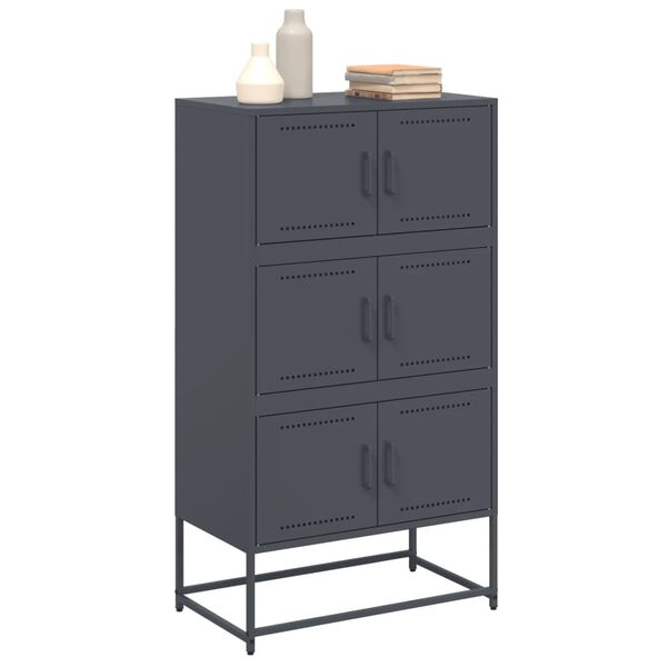 vidaXL Ντουλάπι Ανθρακί 68,5x38,5x123,5 εκ. από Ατσάλι