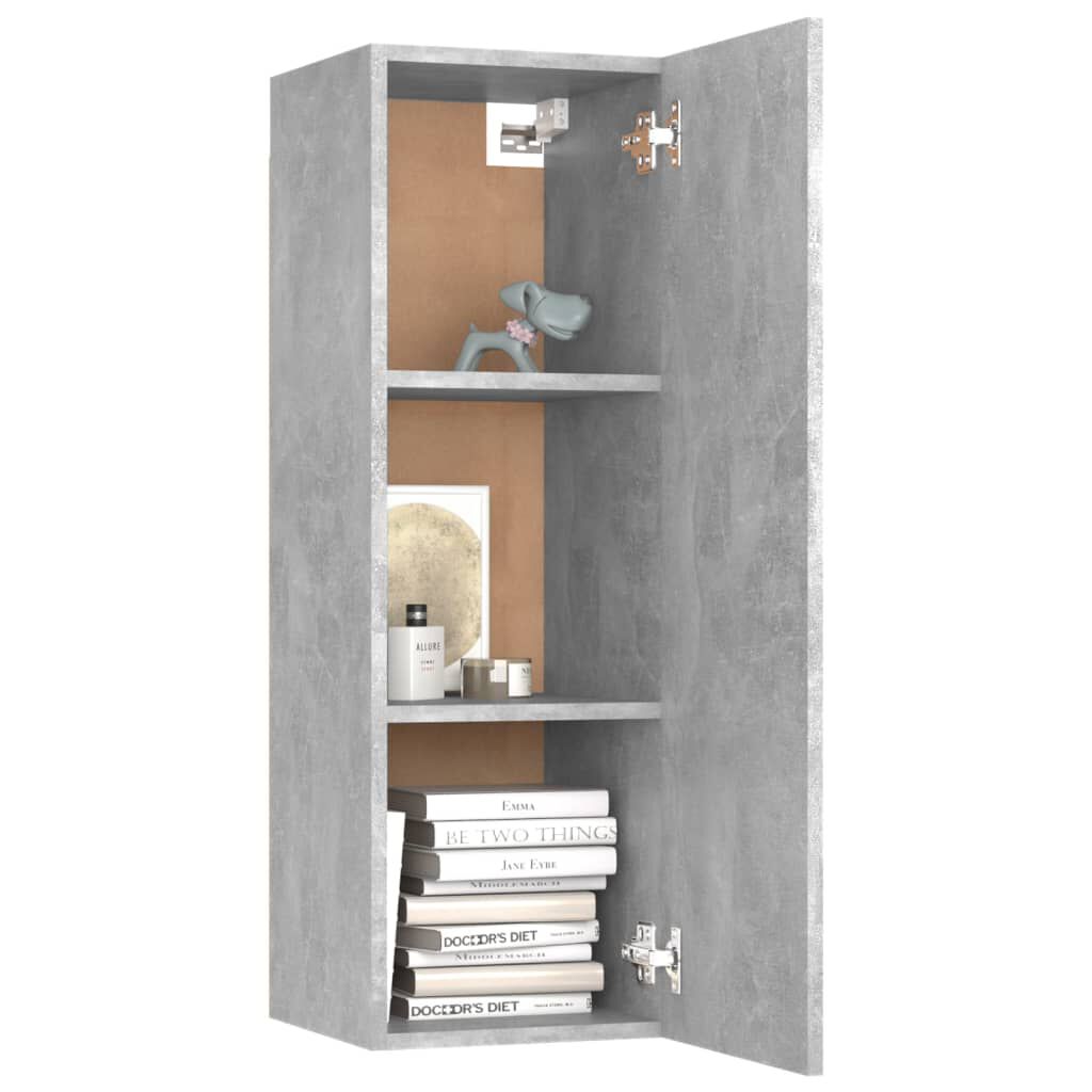 vidaXL Έπιπλα Τηλεόρασης 2τεμ. Γκρι Σκυρ. 30,5x30x90εκ. από Επεξ. Ξύλο