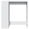 vidaXL Τραπέζι Μπαρ με Ράφια Λευκό 101x40x103,5 εκ. Επεξεργ. Ξύλο