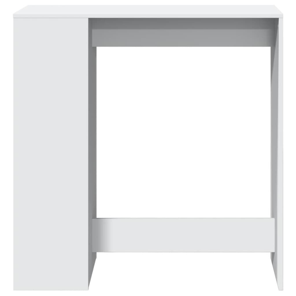 vidaXL Τραπέζι Μπαρ με Ράφια Λευκό 101x40x103,5 εκ. Επεξεργ. Ξύλο