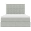 vidaXL Κρεβάτι με αποθηκευτικό χώρο και LED Ανοιχτό γκρι 140 x 200 cm
