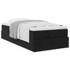 vidaXL Οθωμανικό κρεβάτι με στρώμα Μαύρο 80x200cm Velvet