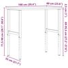 vidaXL Πάγκος Εργασίας Ορθογώνιος 100x60x(71,5-98) εκ Μασίφ Ξύλο Οξιάς