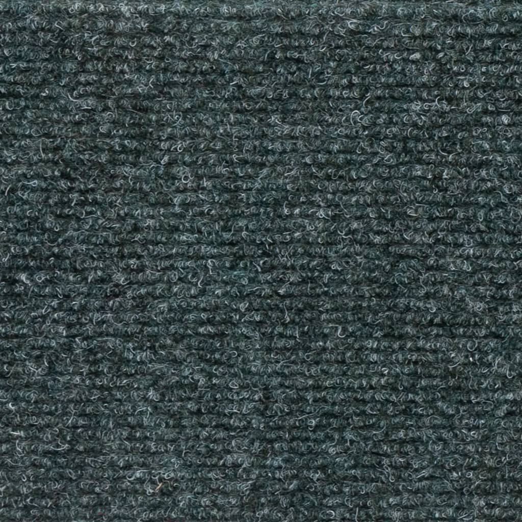 vidaXL Πατάκια Σκάλας Αυτοκόλ. 10 τεμ. Πράσινο 56x17x3 εκ Βελονιασμένα