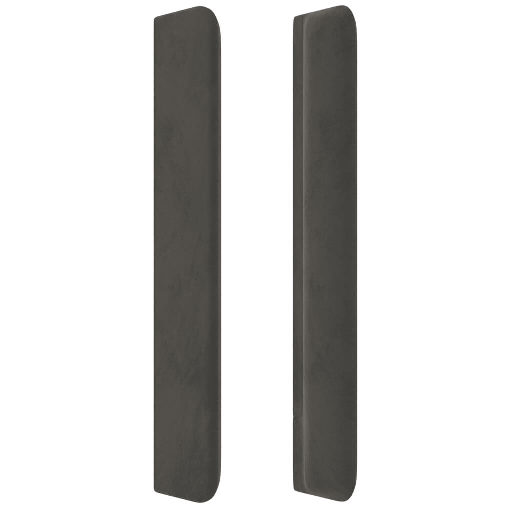 vidaXL Κεφαλάρι με Πτερύγια Σκούρο Γκρι 183x16x118/128 εκ. Βελούδινο