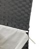 vidaXL Καλάθι Πλυντηρίου με Καπάκι Γκρι 46x33x60 εκ. Συνθετικό Ρατάν