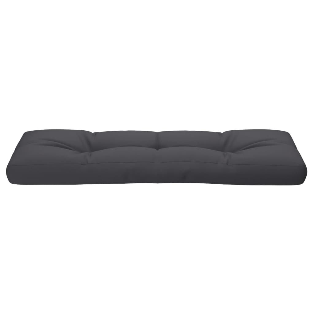 vidaXL Μαξιλάρι Παλέτας Ανθρακί 120 x 40 x 12 εκ. Υφασμάτινο