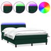 vidaXL &Kappa;&rho;&epsilon;&beta;ά&tau;&iota; Boxspring &mu;&epsilon; &Sigma;&tau;&rho;ώ&mu;&alpha; & LED &sigma;&kappa;&omicron;ύ&rho;&omicron; &pi;&rho;ά&sigma;&iota;&nu;&omicron; 160x220cm &Beta;&epsilon;&lambda;&omicron;ύ&delta;&iota;&nu;&omicron;