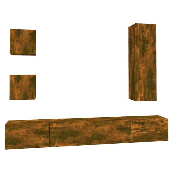 vidaXL &Sigma;&epsilon;&tau; &Epsilon;&pi;ί&pi;&lambda;&omega;&nu; &Tau;&eta;&lambda;&epsilon;ό&rho;&alpha;&sigma;&eta;&sigmaf; 5 &Tau;&epsilon;&mu;&alpha;&chi;ί&omega;&nu; &Kappa;&alpha;&pi;&nu;&iota;&sigma;&tau;ή &delta;&rho;&upsilon;&sigmaf; &Epsilon;&pi;&epsilon;&xi;. &Xi;ύ&lambda;&omicron;