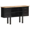 vidaXL Μπουφές 110x30x65 εκ. Μασίφ Ακατέργαστο Ξύλο Μάνγκο και Ατσάλι