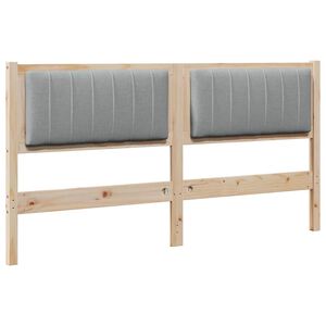 vidaXL Ταπετσαρισμένο κεφαλάρι Καφέ 160 cm Στερεά ξυλεία πεύκου