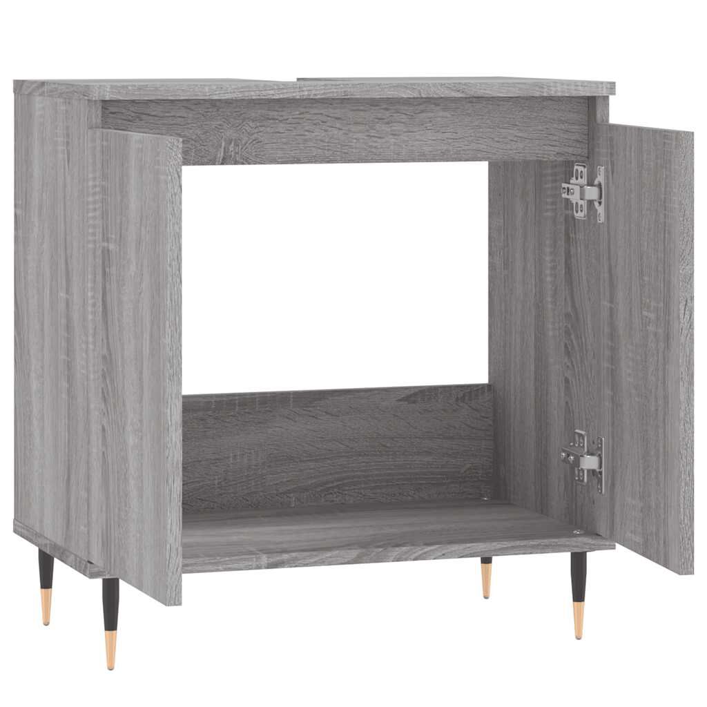 vidaXL Ντουλάπι Μπάνιου Γκρι Sonoma 58 x 33 x 60 εκ. από Επεξεργ. Ξύλο