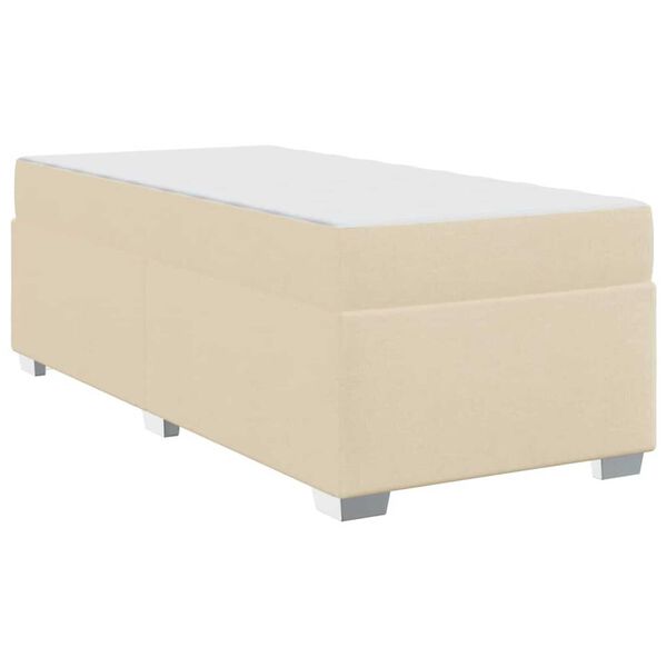 vidaXL Σκελετός Κρεβατιού Κρεμ 90 x 200 cm ύφασμα